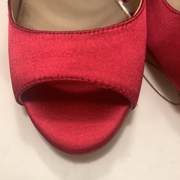 Jewel Badgley Mischka heels size 7 Dark satin pink - Picture 5 of 16